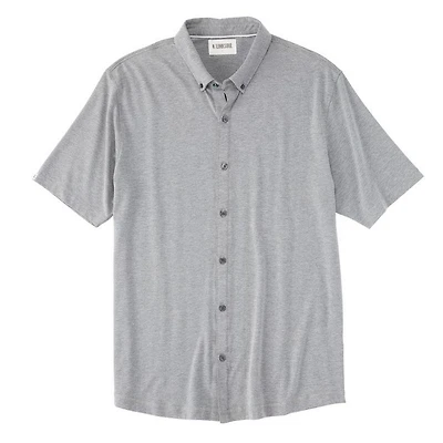 Men's Anza Heather Button Up Short Sleeve Shirt