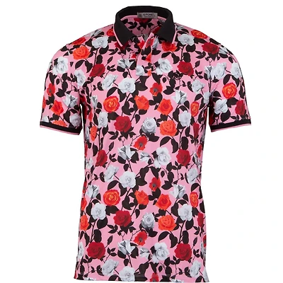 Men's Rose Printed Short Sleeve Shirt