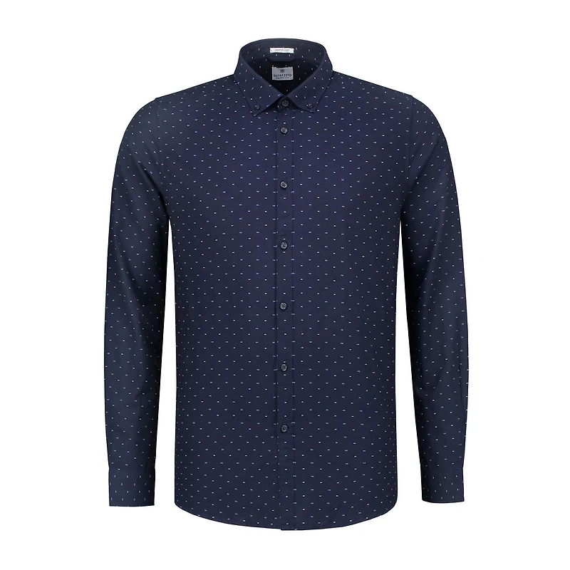 Men's Bow Tie Oxford Button Up Long Sleeve Shirt