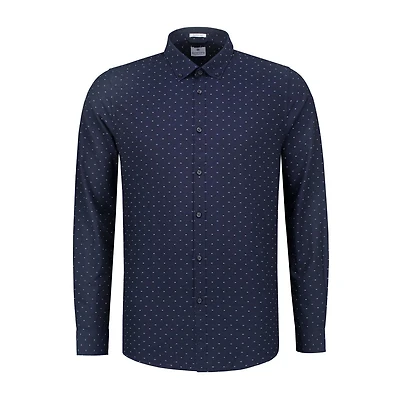 Men's Bow Tie Oxford Button Up Long Sleeve Shirt