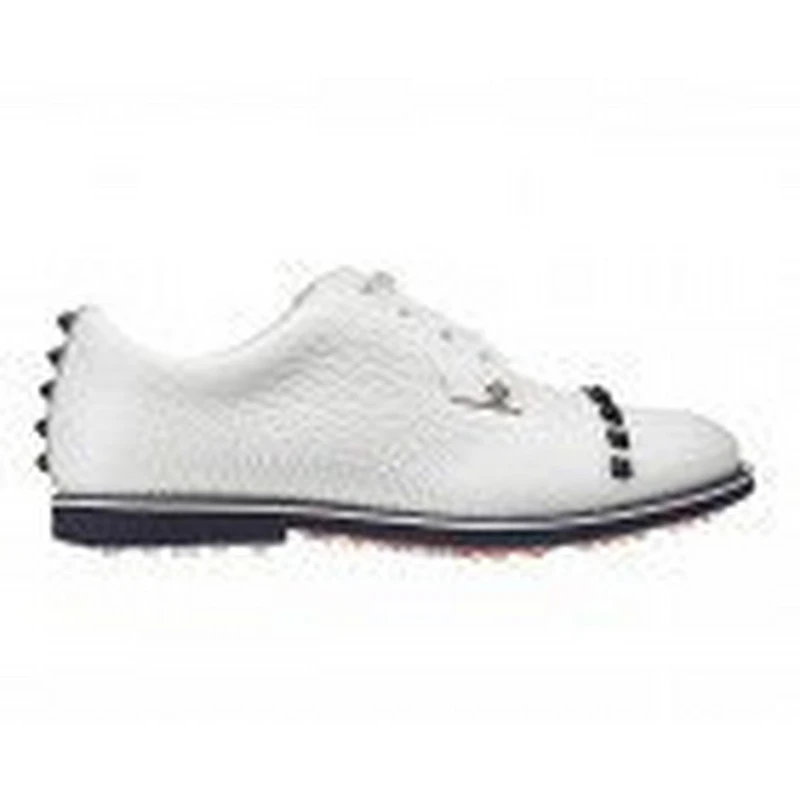 Women's Stud Cap Toe Spikeless Golf Shoe - White/Navy