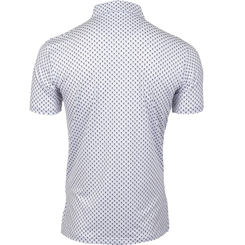 Men's Taxes Printed Skulls and Club  Stretch Jersey Short Sleeve Shirt