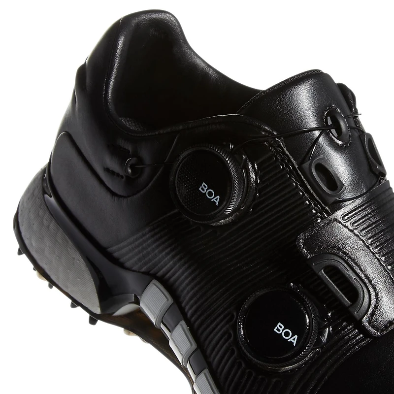 Men's Tour360 XT Twin Boa Spiked Golf Shoes - Black/Silver/White