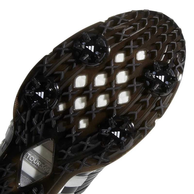 Men's Tour360 XT Twin Boa Spiked Golf Shoes - Black/Silver/White