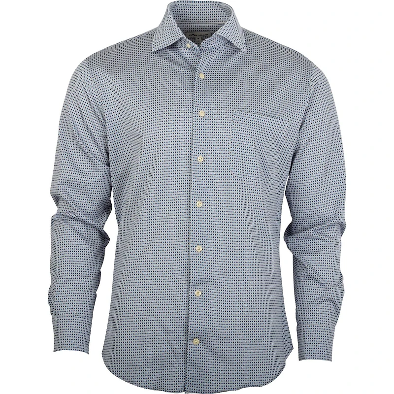 Men's Cards Woven Long Sleeve Shirt