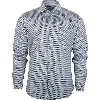 Men's Cards Woven Long Sleeve Shirt