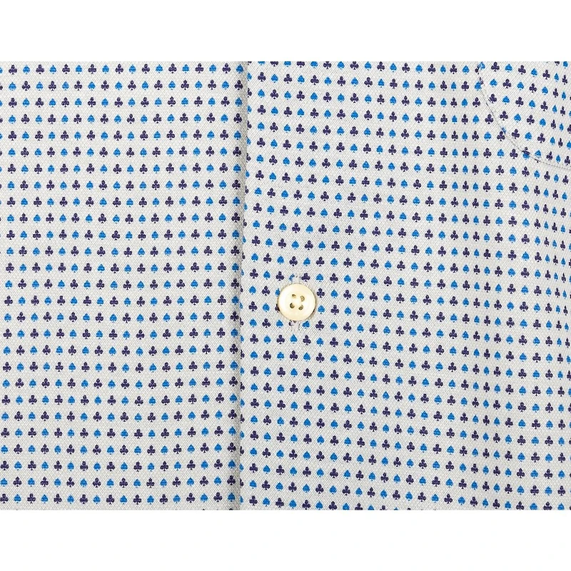 Men's Cards Woven Long Sleeve Shirt
