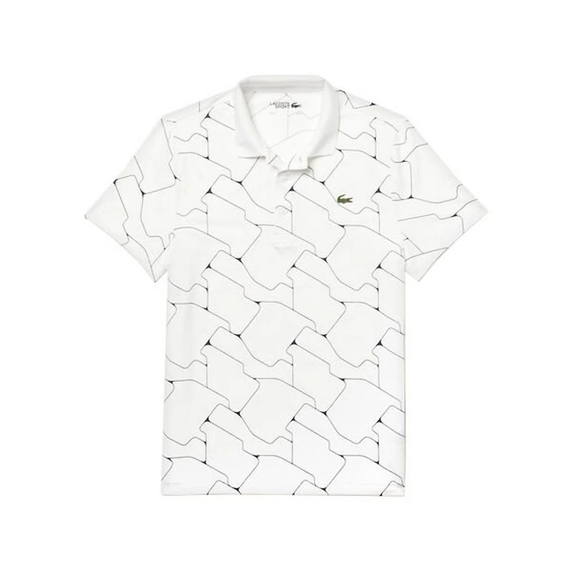 Men's Tile Print Breathable Stretch Jersey Short Sleeve Shirt