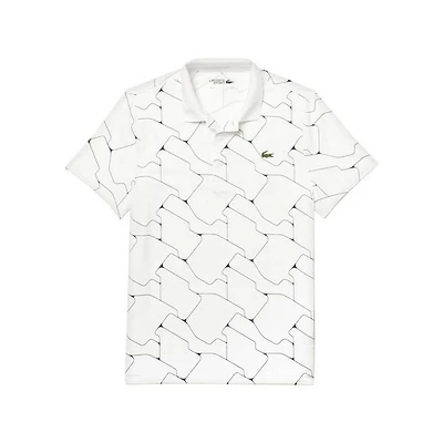 Men's Tile Print Breathable Stretch Jersey Short Sleeve Shirt