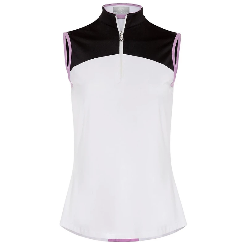 Women's Colourblock Sleevless Polo