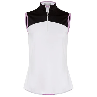 Women's Colourblock Sleevless Polo