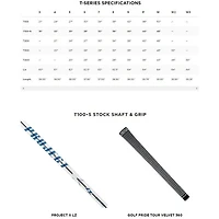 T100-S 4-PW Iron Set with Steel Shafts