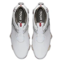 Men's Tour X Boa Spiked Golf Shoe - White/Red
