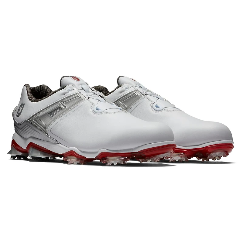 Men's Tour X Boa Spiked Golf Shoe - White/Red