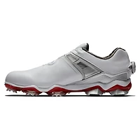 Men's Tour X Boa Spiked Golf Shoe - White/Red