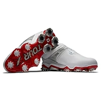 Men's Tour X Boa Spiked Golf Shoe - White/Red