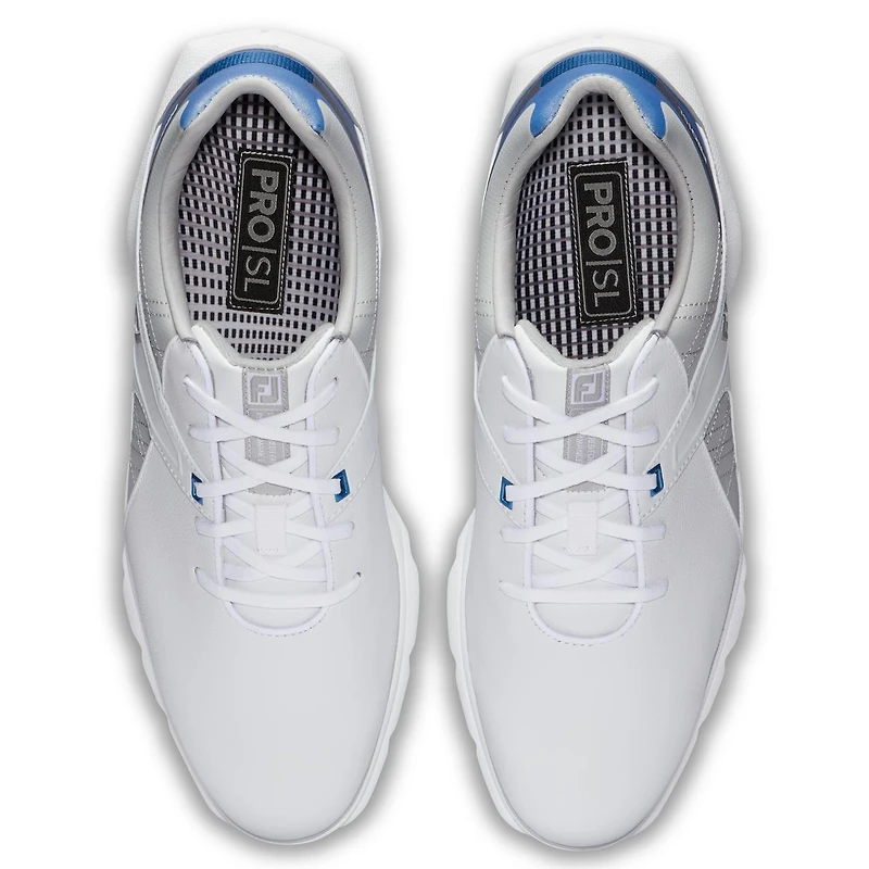 Men's Pro SL Spikeless Golf Shoe - White/Blue/Grey