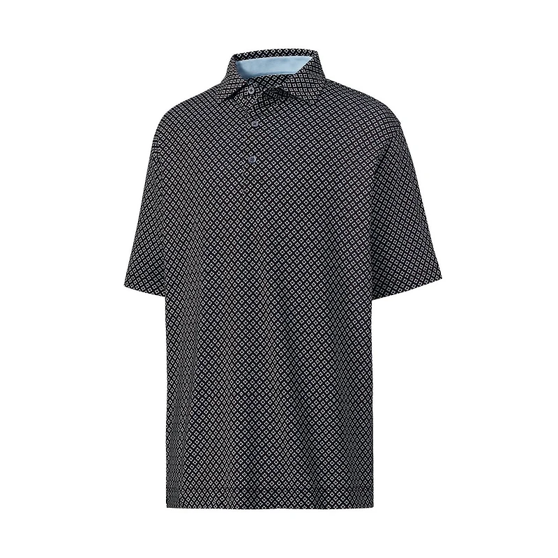 Men's Lisle Ogee Print Short Sleeve Polo