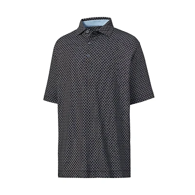 Men's Lisle Ogee Print Short Sleeve Polo