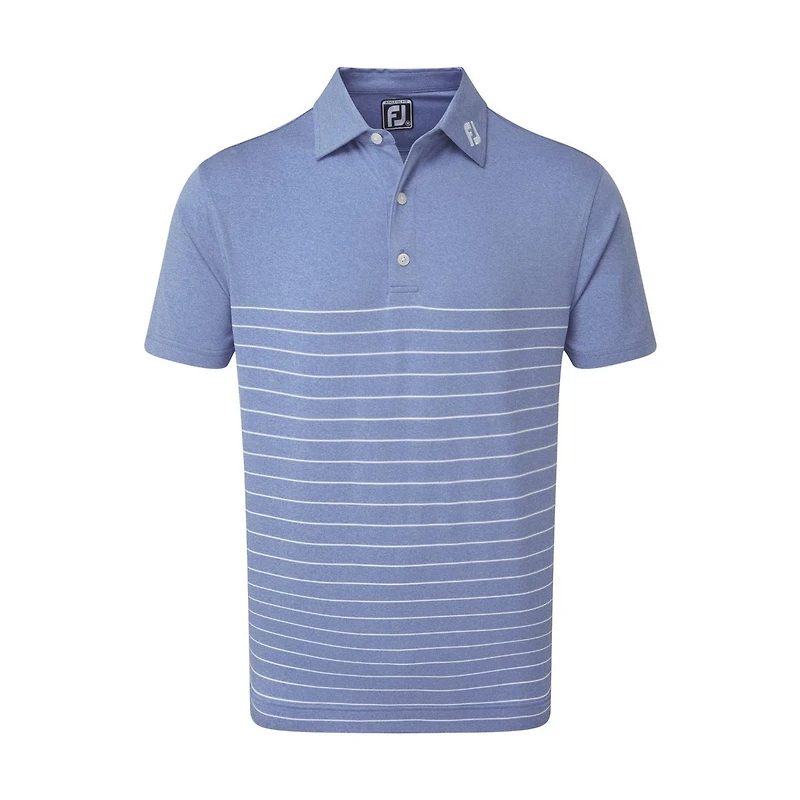 Men's Heather Lisle Engineered Pinstripe Short Sleeve Polo