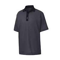 Men's Birdseye Argyle Print Short Sleeve Polo