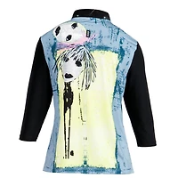 Women's Twin Print 3 Quarter Sleeve Top