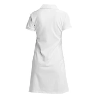 Women's Cross Court Solid Short Sleeve Dress
