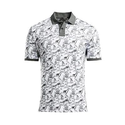 Men's Toile Short Sleeve Polo