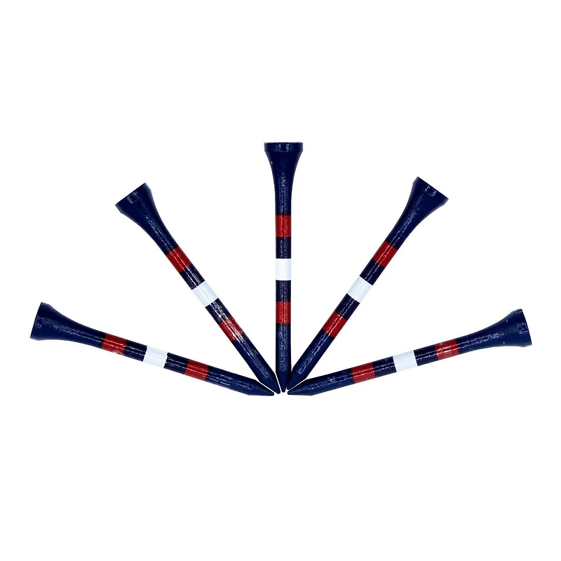 Navy 3/4 Inch Tees with Red & White Stripes (100 Count