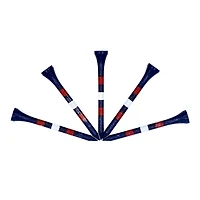 Navy 3 1/4 Inch Tees With Red & White Stripes ( 100 Count)
