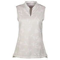 Women's Breathe Floral Print Sleeveless Polo
