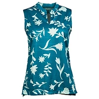 Women's Breathe Floral Print Sleeveless Polo