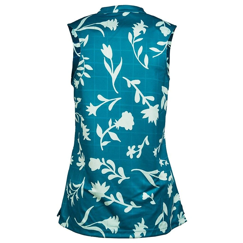 Women's Breathe Floral Print Sleeveless Polo