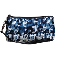 Blue Leopard Wristlet