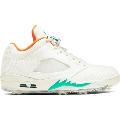 Air Jordan V Low Spiked Golf Shoe - White/Green/Multi