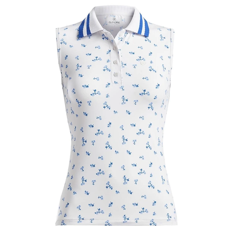 Women's Ditsy Floral Sleeveless Polo