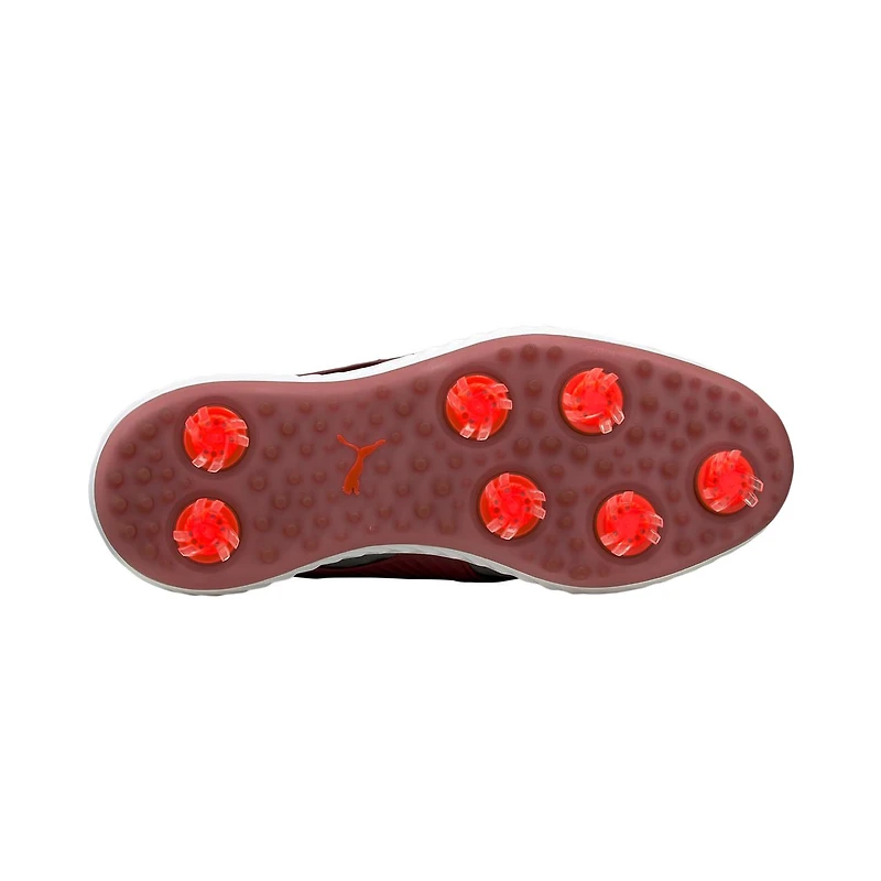 Men's Ignite PWRAdapt Caged Spiked Golf Shoe - Grey/Dark Red