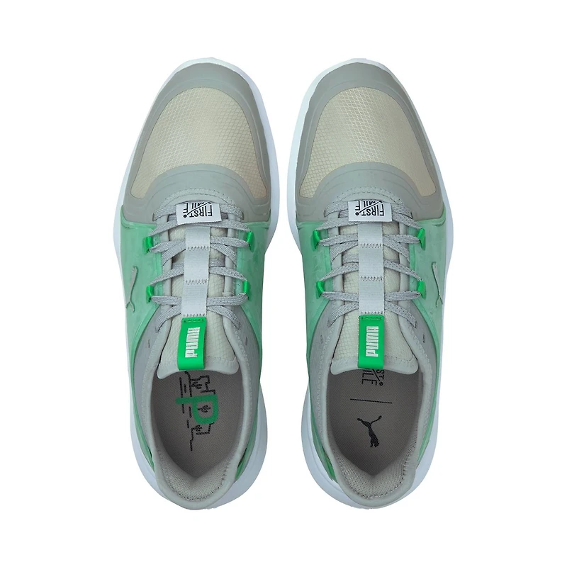 Men's Ignite Fasten 8 Flash FM Limited Edition Spikeless Golf Shoe - Grey/Light Green