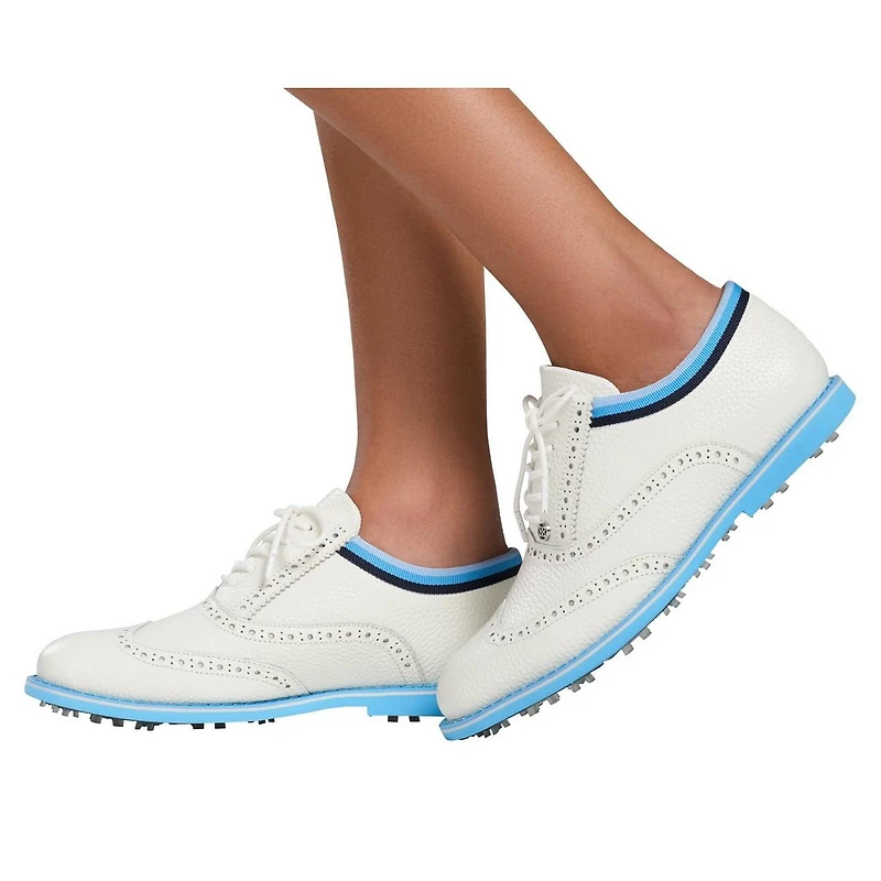 Women's Grosgrain Brogue Gallivanter Spikeless - White/Blue