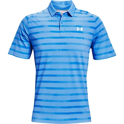 Men's Iso-Chill Floral Stripe Short Sleeve Polo