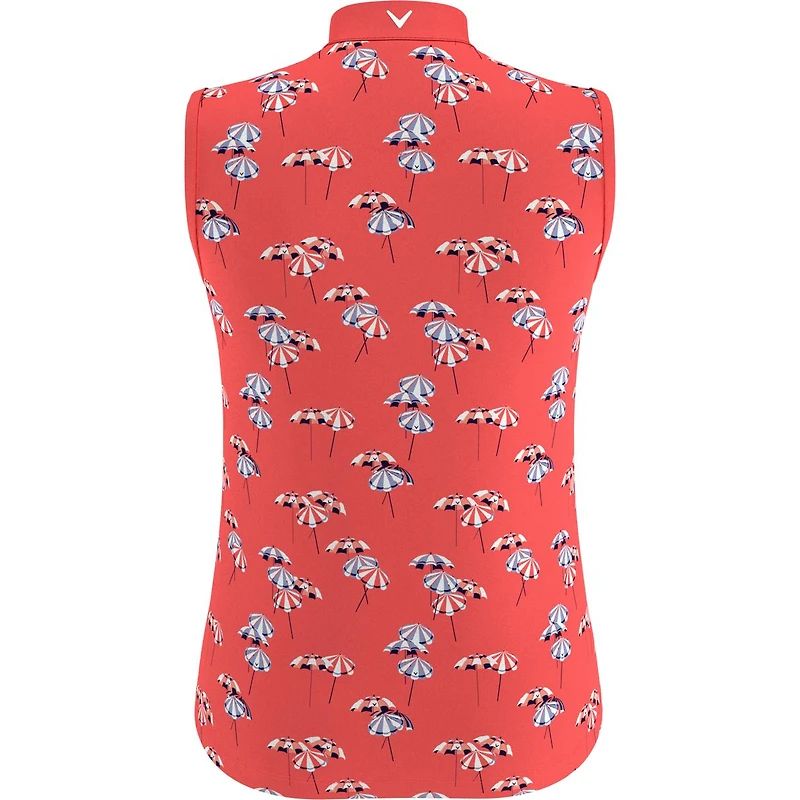 Women's Umbrella Mockneck Sleeveless Polo