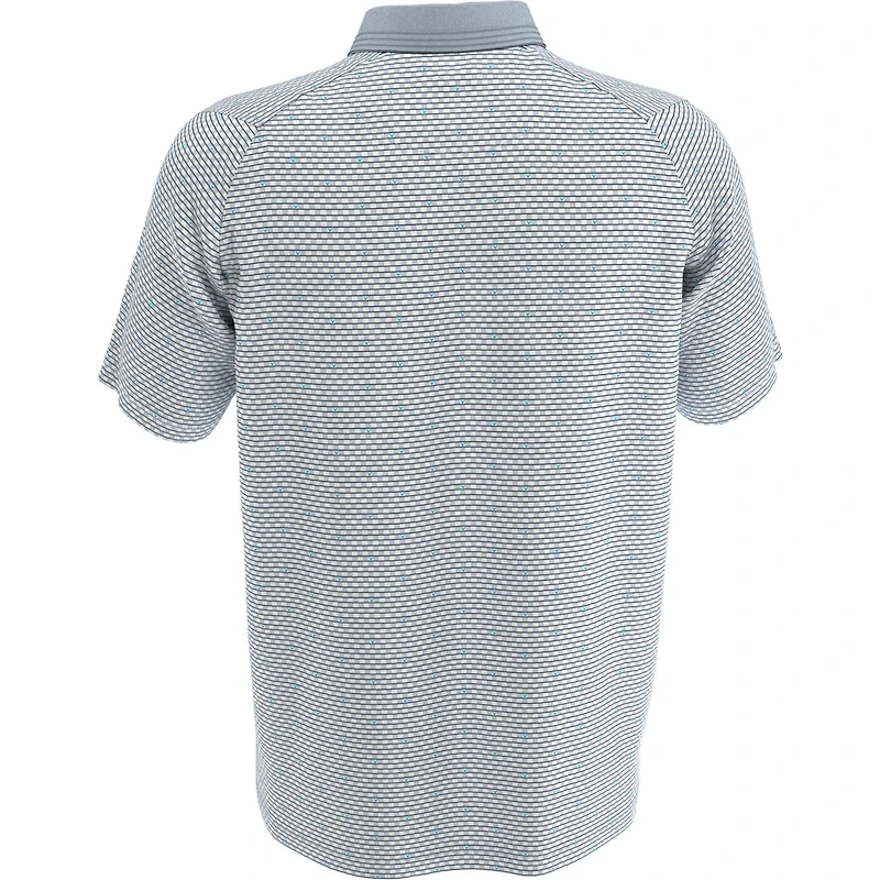 Men's All Over Chevron Grid Short Sleeve Polo