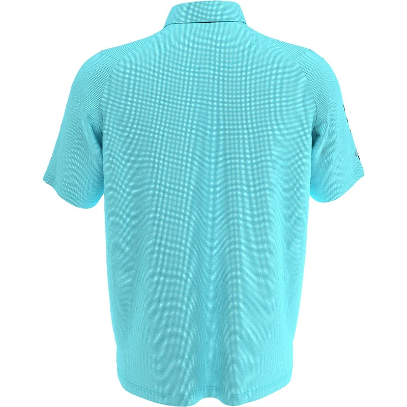 Men's All Over Gingham Printed Short Sleeve Polo