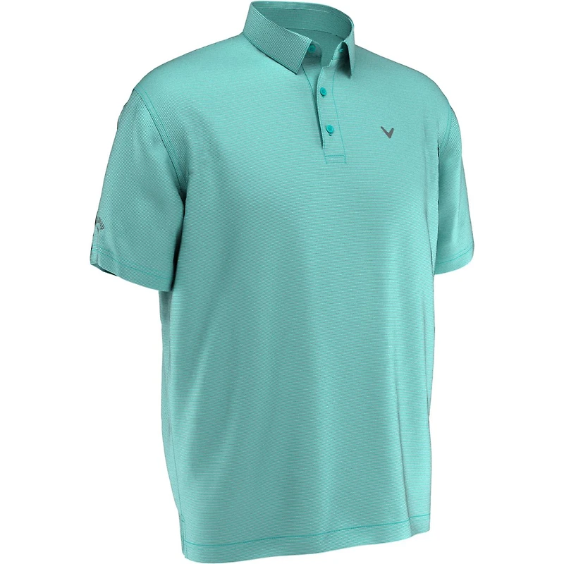 Men's Fine Line Stripe Short Sleeve Polo