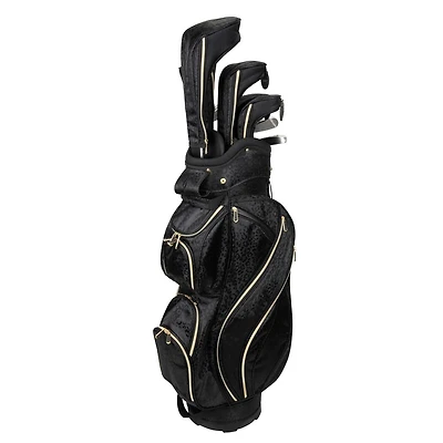 Flame 11-Piece Package Set - Black Leopard