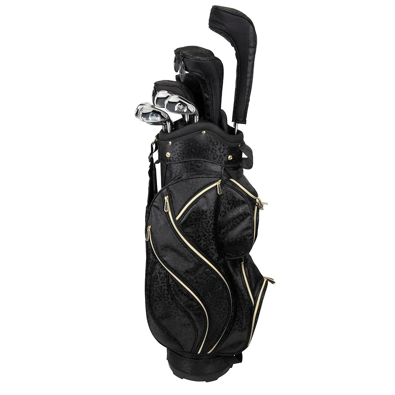 Flame 11-Piece Package Set - Black Leopard