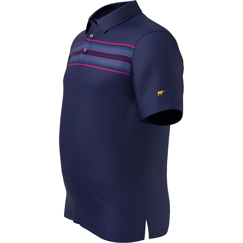 Men's Driver Chest Print Short Sleeve Polo