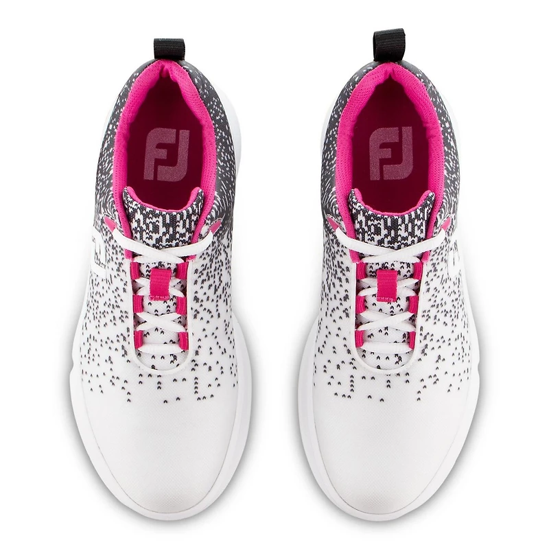 Women's Leisure Spikeless Shoe - Black/White