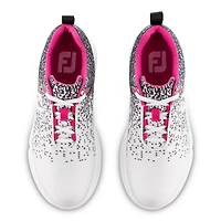 Women's Leisure Spikeless Shoe - Black/White