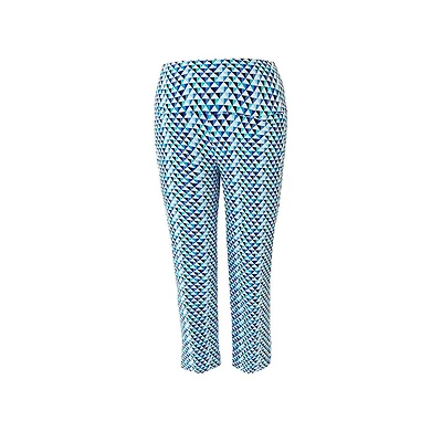 Women's Blue Geo Crop